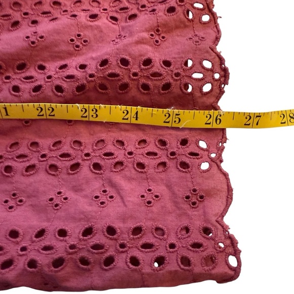 Lane Bryant Off-The-Shoulder Eyelet Ruffle Top Pink Rose Plus Sz 26/28 Coquette - Picture 12 of 12